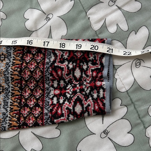 J. Jill‎ Linen Blend Aztec Fair Isle Geometric Sweater Lightweight Colorful M - Picture 12 of 13